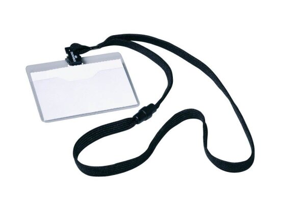 DURABLE Namensschilder mit Textilband 9,0 x 6,0 cm, 10 St.