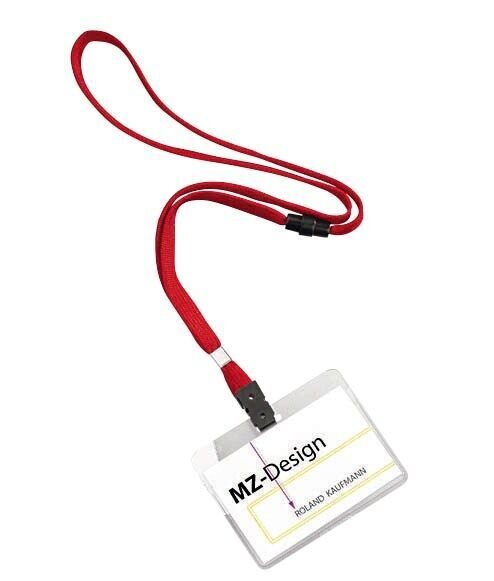 DURABLE Namensschilder mit Textilband 9,0 x 6,0 cm, 10 St.