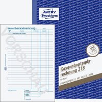 AVERY Zweckform Kassenbericht/Bestandsrechnung...