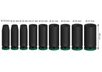 BOSCH Steckschlüssel-Satz PRO Impact 2608003040...
