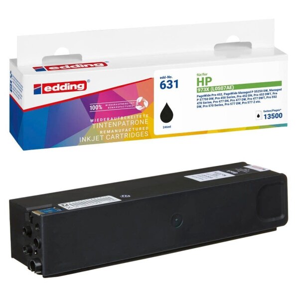 edding EDD-631 schwarz Druckerpatrone kompatibel zu HP 973X (L0S07AE)