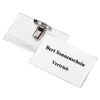 DURABLE Namensschilder mit Kombiklemme 9,0 x 5,4 cm, 5 St.