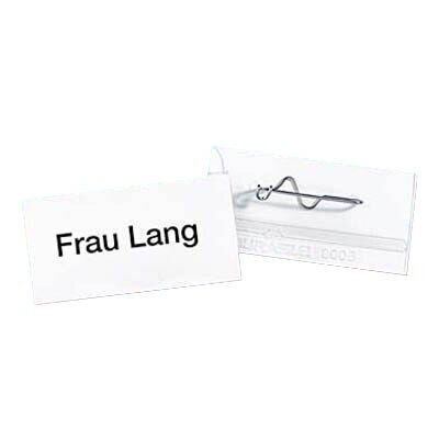 10 DURABLE Namensschilder mit Nadel 7,5 x 4,0 cm  ( 860819 )