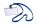 DURABLE Namensschilder mit Textilband 9,0 x 6,0 cm, 10 St.