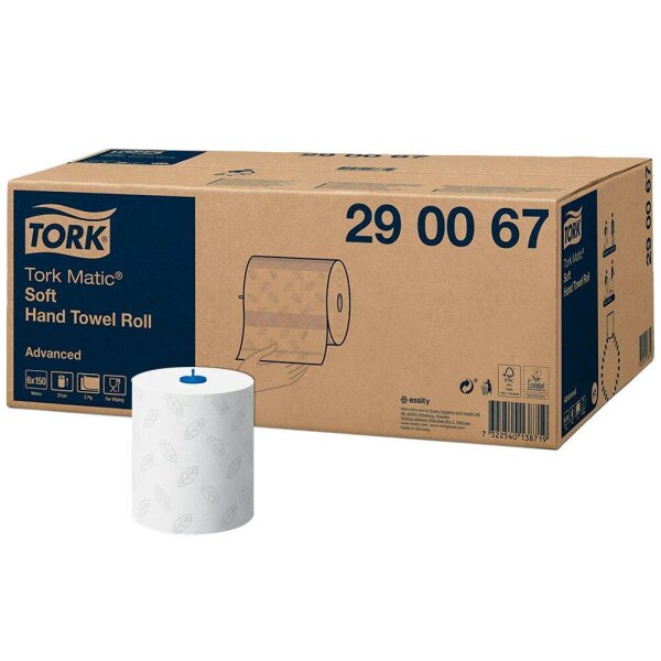TORK Handtuchrollen Matic® H1 Advanced 2-lagig weiß, 6 Rollen