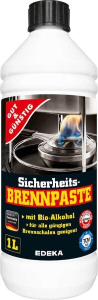 GUT&GÜNSTIG Sicherheits-Brennpaste transparent, 1,0 l, 1 St.
