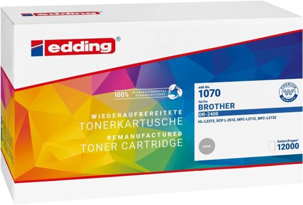 edding EDD-1070  schwarz Trommel kompatibel zu brother DR-2400
