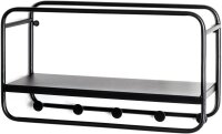 HAKU Möbel Wandgarderobe 23506 schwarz Metall 5...