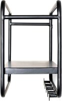 HAKU Möbel Wandgarderobe 23506 schwarz Metall 5 Haken 45,0 x 25,0 cm, 1 St.