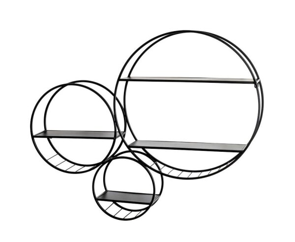 HAKU Möbel Wandregale-Set schwarz 90,0 x 15,0 x 73,0 cm, 1 St.