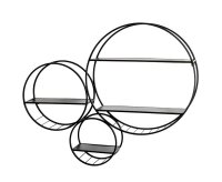 HAKU Möbel Wandregale-Set schwarz 90,0 x 15,0 x 73,0...
