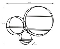 HAKU Möbel Wandregale-Set schwarz 90,0 x 15,0 x 73,0...