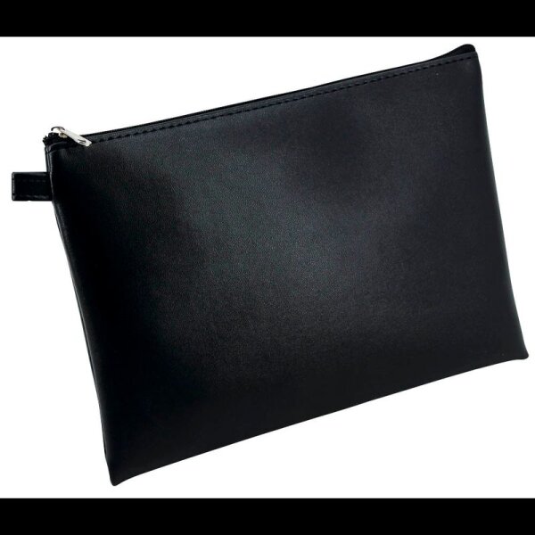 Alassio Reißverschlussbeutel 16,0 x 23,0 cm schwarz Leder, 1 St.