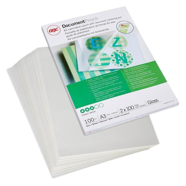 GBC Laminierfolien glänzend für A3 100 micron, 100 St.
