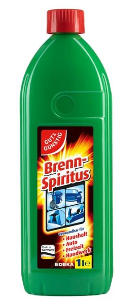 GUT&GÜNSTIG Brennspiritus transparent, 1,0 l, 1 St.