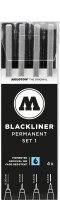 MOLOTOW BLACKLINER SET 1 Fineliner-Set schwarz, 4 St.