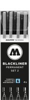 MOLOTOW BLACKLINER SET 2 Fineliner-Set schwarz, 4 St.