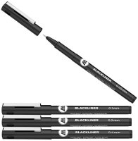 MOLOTOW BLACKLINER SET 2 Fineliner-Set schwarz, 4 St.