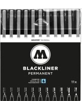 MOLOTOW BLACKLINER Complete Fineliner-Set schwarz, 11 St.