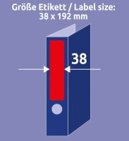 AVERY Zweckform Ordneretiketten L4762-20 rot, 20 Blatt