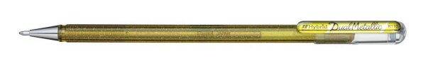 Pentel Hybrid Dual Metallic Gelschreiber 0,5 mm, Schreibfarbe: gold, 1 St.
