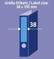 AVERY Zweckform Ordneretiketten L4763-20 blau, 20 Blatt