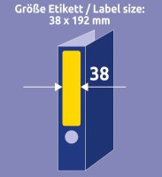 AVERY Zweckform Ordneretiketten L4765-20 gelb, 20 Blatt