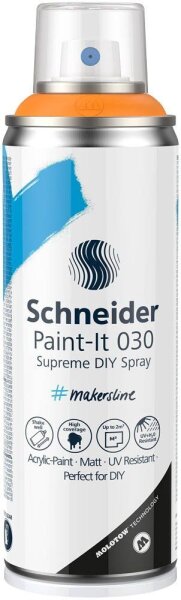 Schneider Paint-It 030 Supreme DIY Acrylspray Sprühfarbe light orange matt, 1 St.