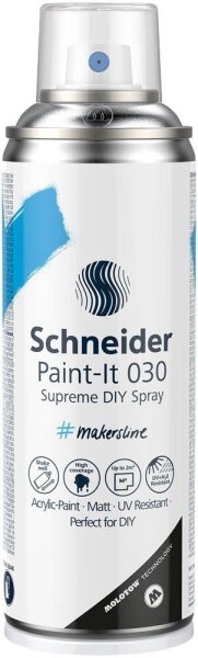 Schneider Paint-It 030 Supreme DIY Acrylspray Sprühfarbe silver metallic, 1 St.