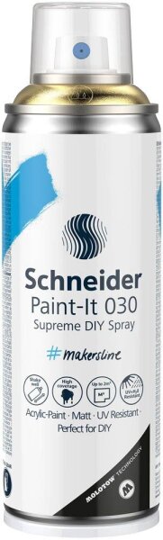 Schneider Paint-It 030 Supreme DIY Acrylspray Sprühfarbe gold metallic, 1 St.