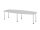 HAMMERBACHER Konferenztisch KT28C lichtgrau Tonnenform, Rundrohr chrom, 280,0 x 85,0/130,0 x 72,0 - 74,0 cm