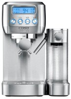 caso® Espresso Gourmet Latte Siebträgermaschine silber