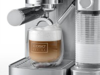 caso® Espresso Gourmet Latte Siebträgermaschine silber