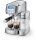caso® Espresso Gourmet Latte Siebträgermaschine silber