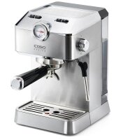 caso® Espresso Gourmet Siebträgermaschine silber...