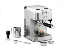 caso® Espresso Gourmet Siebträgermaschine silber...