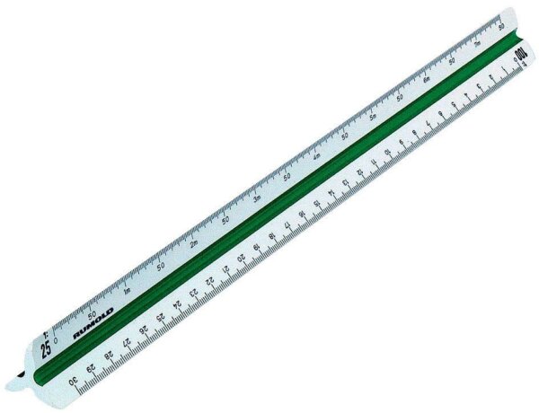 RUMOLD Dreikantmaßstab Architekt 4 30,0 cm, weiß