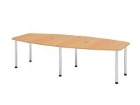 HAMMERBACHER Konferenztisch KT28C buche Tonnenform,...