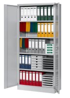 Gürkan Stahlschrank 100070 lichtgrau 4 Fachböden 92,0 x 42,0 x 195,0 cm, aufgebaut, 1 St.