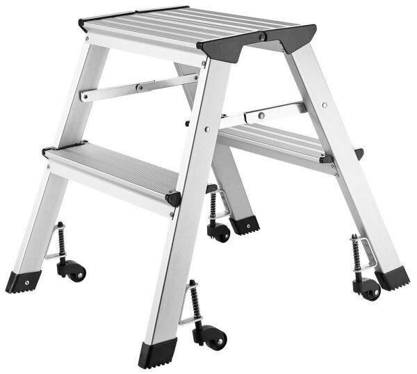 ALCO Klapptritt silber 2 Stufen, H: 44,0 cm