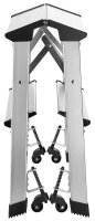 ALCO Klapptritt silber 2 Stufen, H: 44,0 cm