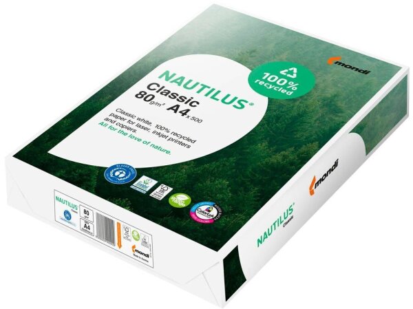 NAUTILUS® Recyclingpapier Classic DIN A4 80 g/qm 500 Blatt