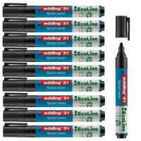 edding 31 Ecoline Flipchart-Marker schwarz 1,5 - 3,0 mm,...