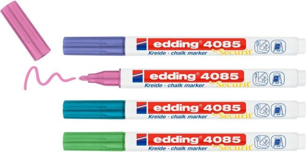 edding 4085 metallic Kreidemarker farbsortiert 1,0 - 2,0 mm, 1 St.