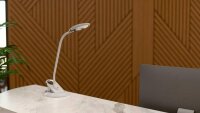 Hansa Swirl LED Schreibtischlampe weiß, silber 4 W mit Tischklemme