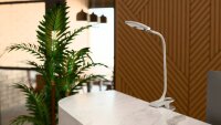 Hansa Swirl LED Schreibtischlampe weiß, silber 4 W mit Tischklemme