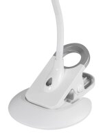 Hansa Swirl LED Schreibtischlampe weiß, silber 4 W mit Tischklemme