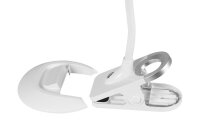 Hansa Swirl LED Schreibtischlampe weiß, silber 4 W mit Tischklemme