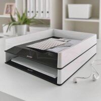 LEITZ Briefablage WOW Duo Colour schwarz/weiß DIN A4, 1 St.