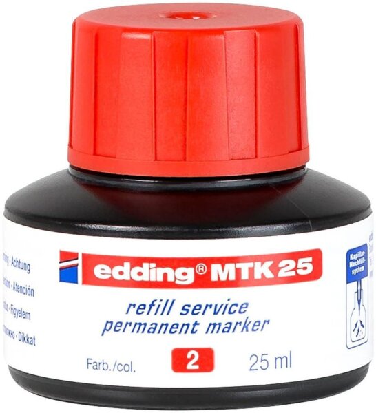 edding Nachfülltinte MTK 25 rot